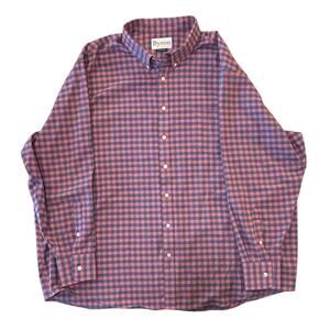 Byron Custom Men’s Pink Blue Check Shirt – Soft Cotton – See Measurements